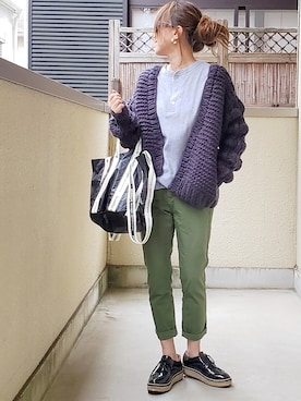 「テープロゴ」｜&りっちさん（レディース・154cm）の春コーディネート