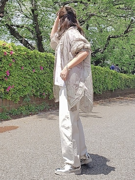 「マーブルシャツ」｜&りっちさん（レディース・154cm）の春コーディネート