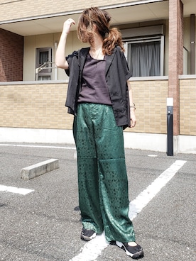 「NIKE（ナイキ）の【Nike】 Wmns Air Rift Breeze 848386-001/100（スニーカー）」を使った、&りっちさん（レディース・154cm）の夏コーディネート