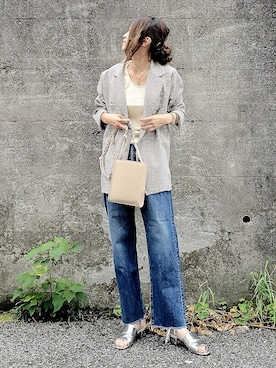 「Candy Beans（キャンディビーンズ）のアイテム」を使った、&りっちさん（レディース・154cm）の秋コーディネート