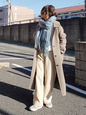 「Moname（モナーム）のアイテム（パンツ）」を使った、&りっちさん（レディース・154cm）の秋コーディネート