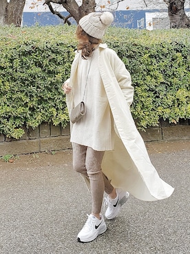 「DHOLIC（ディーホリック）のアイテム（レギンス/スパッツ）」を使った、&りっちさん（レディース・154cm）の冬コーディネート