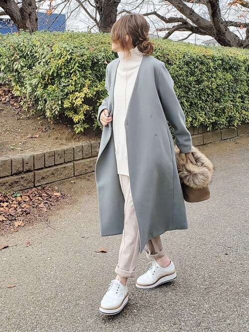 りっち Kbfのノーカラーコートを使ったコーディネート Wear