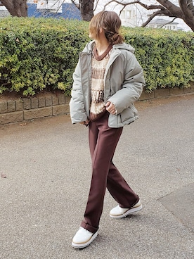 「SENSE OF PLACE by URBAN RESEAR」｜「アイテム（ダウンジャケット/コート）」を使った、&りっちさん（レディース・154cm）の冬コーディネート