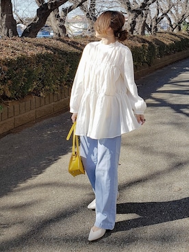 「ふんわり」｜「アイテム（その他シューズ）」を使った、&りっちさん（レディース・154cm）の冬コーディネート