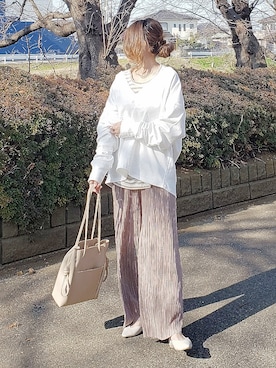 「AmbreNeige」｜「アイテム（その他シューズ）」を使った、&りっちさん（レディース・154cm）の冬コーディネート
