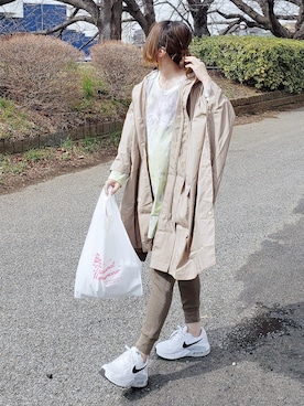 「Traditional Weatherwear（トラディショナルウェザーウェア）のMARCHE BAG MINI（トートバッグ）」を使った、&りっちさん（レディース・154cm）の春コーディネート