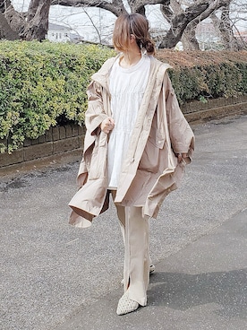 「sakishimatokyo」｜「アイテム（その他アウター）」を使った、&りっちさん（レディース・154cm）の春コーディネート