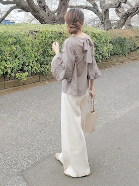 「アイテム（パンプス）」を使った、&りっちさん（レディース・154cm）の春コーディネート