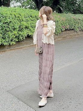 「4youstory（フォーユーストーリー）のアイテム（ワンピース）」を使った、&りっちさん（レディース・154cm）の春コーディネート