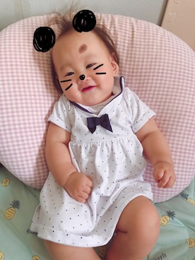 「アイテム（ワンピース/ドレス）」を使った、えま◡̈はるさん（レディース・70cm）の夏コーディネート