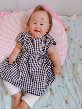 「アイテム（ワンピース/ドレス）」を使った、えま◡̈はるさん（レディース・70cm）の夏コーディネート