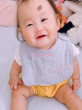 「BASE（ベース）のアイテム（パンツ）」を使った、えま◡̈はるさん（レディース・70cm）の夏コーディネート