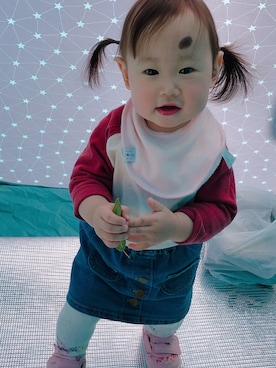 「アイテム（スカート）」を使った、えま◡̈はるさん（レディース・90cm）の春コーディネート