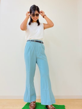 「アイテム（腕時計、ブラウン系）」を使った、Dioさん（レディース・167cm）の夏コーディネート