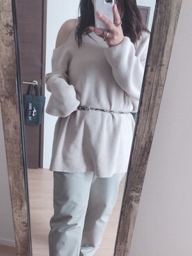 「BEAUTY&YOUTH UNITED ARROWS（ビューティーアンドユースユナイテッドアローズ）の【別注】＜VELATTI＞3セットリング（リング、シルバー系）」を使った、arisaaaaaaaaaaさん（レディース・162cm）の冬コーディネート