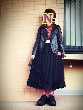 「りんご帽子」｜mrs.nicolmicalsさん（レディース・154cm）の春コーディネート