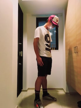 「Abercrombie&Fitch（アバークロンビーアンドフィッチ）のアイテム（レッグウェア）」を使った、かっしーさん（メンズ・174cm）の夏コーディネート