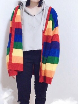 「WC（ダブル シー）のアイテム（カーディガン/ボレロ）」を使った、hiroka.さん（レディース・155cm）の秋コーディネート