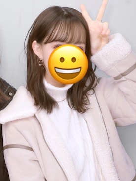 「GU（ジーユー）のアイテム（ムートンコート）」を使った、karinさん（レディース・159cm）の冬コーディネート