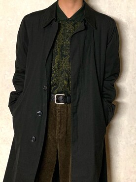 「LONDONFOG（ロンドンフォグ）のアイテム（ステンカラーコート）」を使った、kenさん（メンズ・172cm）の冬コーディネート