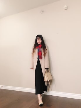 「TORY BURCH（トリーバーチ）のアイテム（トップス）」を使った、Charlotteeeさん（レディース・160cm）の冬コーディネート