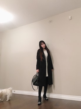 「Saint Laurent」｜「アイテム（ワンピース/ドレス）」を使った、Charlotteeeさん（レディース・160cm）の冬コーディネート