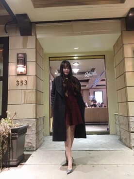 「sandro（サンドロ）のアイテム（ワンピース/ドレス）」を使った、Charlotteeeさん（レディース・163cm）の冬コーディネート