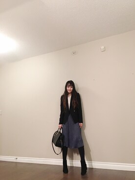 「blue」｜「アイテム（ハンドバッグ）」を使った、Charlotteeeさん（レディース・163cm）の春コーディネート