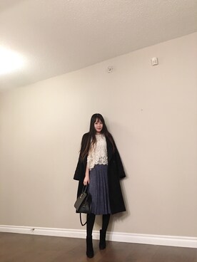 「blue」｜「アイテム（ハンドバッグ）」を使った、Charlotteeeさん（レディース・163cm）の春コーディネート