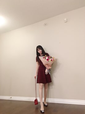 「sandro（サンドロ）のアイテム（ワンピース/ドレス）」を使った、Charlotteeeさん（レディース・163cm）の春コーディネート