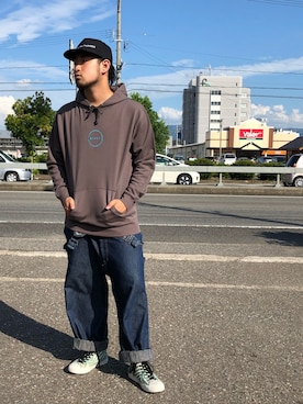 「アイテム（オールインワン・サロペット）」を使った、 Yukiさん（メンズ・180cm）の秋コーディネート