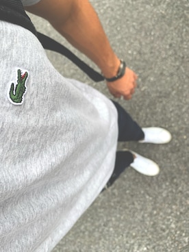 ososososooooさんの「LACOSTE / ロゴ クルーネックT シャツ」を使ったコーディネート