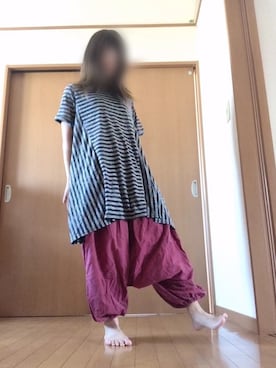 「チチカカ」｜「アイテム（チュニック）」を使った、miiiiさん（レディース・154cm）の夏コーディネート