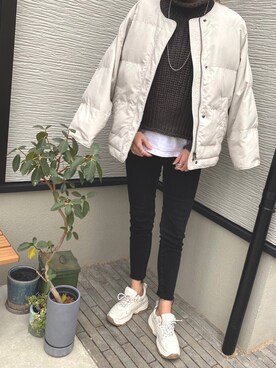 「アイテム（ブルゾン）」を使った、r3reeさん（レディース・163cm・30代）の冬コーディネート