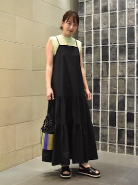 「EleSac（エルサック）の＜ELESAC（エルサック）＞PESCA ハンドバッグ◆（ハンドバッグ）」を使った、うめつさん（レディース・164cm）の春コーディネート