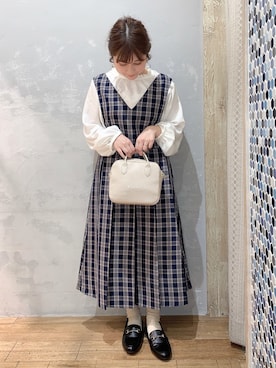 「earth music&ecology（アースミュージックアンドエコロジー）のアイテム（ボストンバッグ）」を使った、ʀɪʜᴏ ☺︎さん（レディース・147cm）の春コーディネート