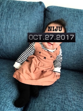 「next（next）のアイテム（スカート）」を使った、NIJUさん（キッズ・60cm）の秋コーディネート