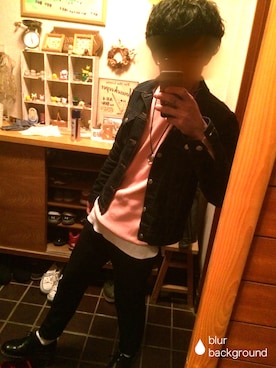 「RAGEBLUE（レイジブルー）の＜トレンドのロング丈＞ワッフルロングカットソー/733404（Tシャツ/カットソー）」を使った、明河原ほのめさん（メンズ・170cm）の春コーディネート