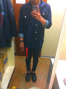 「jiggys shop（ジギーズショップ）のアイテム」を使った、明河原ほのめさん（メンズ・170cm・10代）の春コーディネート