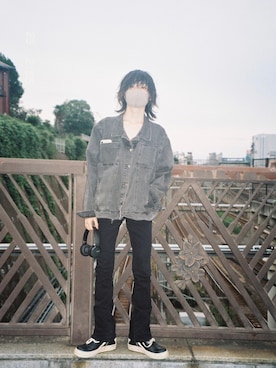 「ラブアンドピース2020」｜「アイテム（デニムジャケット）」を使った、takeru.さん（メンズ・169cm）の秋コーディネート