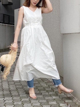 「アイテム（サンダル、その他）」を使った、rina momiuraさん（レディース・157cm）の春コーディネート