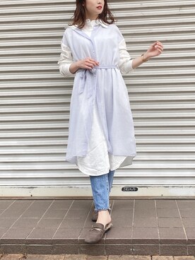 「アイテム（ワンピース、その他）」を使った、rina momiuraさん（レディース・157cm）の夏コーディネート