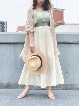 rina momiuraさん（レディース・157cm）の夏コーディネート