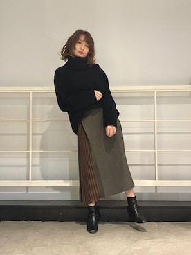 rina momiuraさん（レディース・157cm）の冬コーディネート