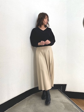 rina momiuraさん（レディース・157cm）の冬コーディネート