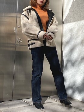 rina momiuraさん（レディース・157cm）の冬コーディネート