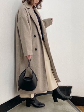 rina momiuraさん（レディース・157cm）の冬コーディネート