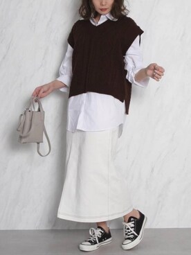 rina momiuraさん（レディース・157cm）の冬コーディネート