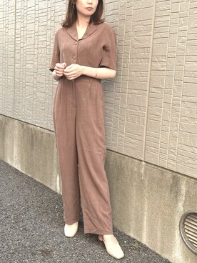 「SET UP」｜「アイテム（パンツ）」を使った、rina momiuraさん（レディース・157cm）の春コーディネート